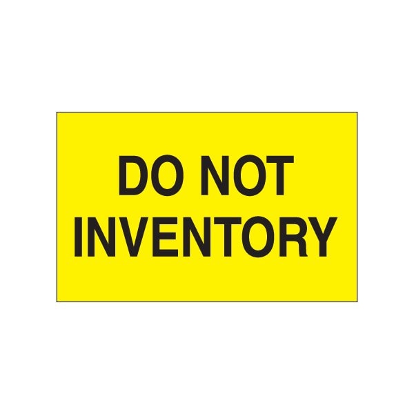 Bsc Preferred 3 x 5'' - ''Do Not Inventory - Date'' Fluorescent Red Labels BUY00024125 - main